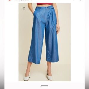 NEW! Hayden Los Angeles Chambray ankle wide leg pants